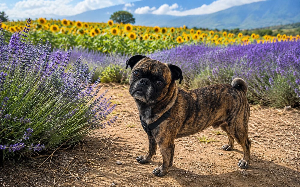 Beckham going for a walk in the fields of Girasoles de Antigua in Guatemala