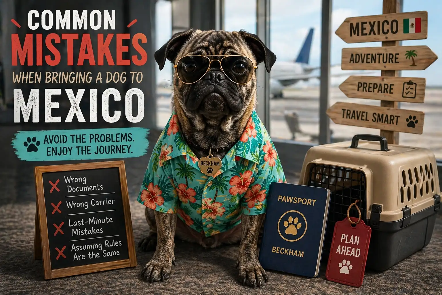 beckham showing the common mistakes people make when taking their dog to mexico