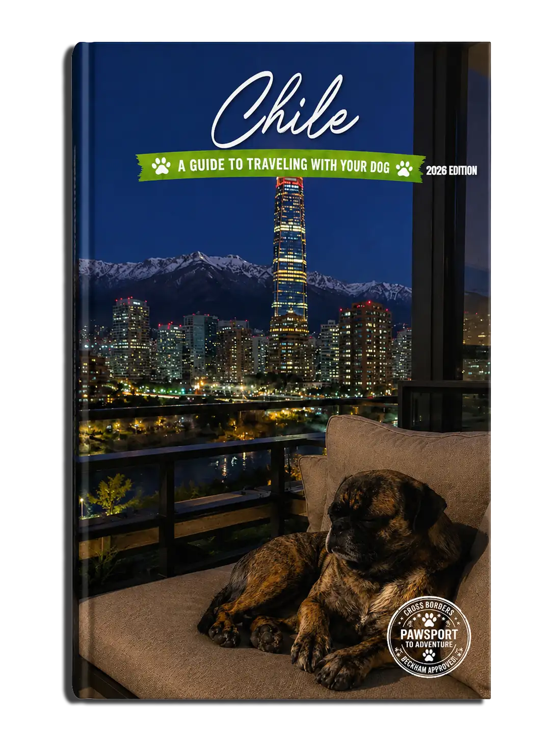 Picture of the front cover of the Chile Dog Travel Guide by Pawsport to Adventure